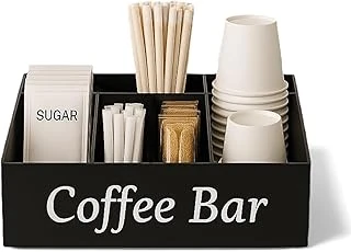 5 Bölmeli Tezgahüstü Kahve, Karıştırıcı Organizer Model 2 Siyah ürün görseli 1