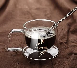 Çift Camlı Katmanlı Çift Cidarlı Coffee Kupa Fincan 200 Ml ürün görseli 1