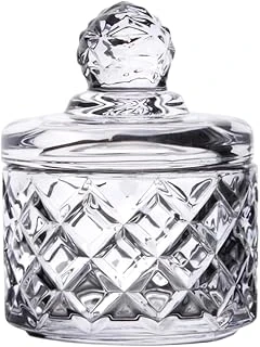 Deconox Lüx Kristal Mini Cam Şekerlik & Cam Lokumluk, Kesme Cam Lüx Şekerlik 7.5Cm*9.2Cm - 06641 ürün görseli 1