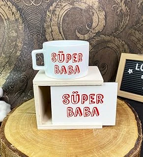 Giftmoda Süper Baba Tasarımlı Kutulu Kupa ürün görseli 1