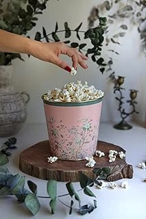 Evle-Metal Popcorn Kutusu - Patlamış Mısır Kovası 13.5 Cm, Botanica (Botanica Pink) ürün görseli 1