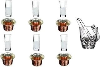 Pasabahce 14 Parça Bakır Ehlikeyf Rakı Meşrubat Seti 8695412023884125 ürün görseli 1
