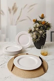 Keramika Beyaz İyonya Pasta Tabağı 22 Cm 6 Adet 006 ürün görseli 1