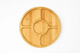Bambu 5 Bölmeli Kahvaltı Çerez Sunum Tabağı, 28 Cm Kahvaltı Çerez Tabağı 5 Bölmeli Doğal Bambu, Bambu Sunum Tabağı,Velor Home. ürün görseli 1
