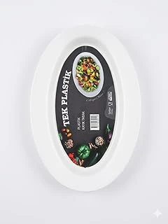Sert Plastik Kayık Tabak 6'Lı Set 32 Cm – Kırılmaz, Yıkanabilir, Piknik, Servis Sunum Tabağı ürün görseli 1