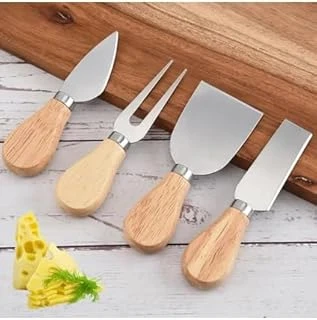 Smartizi 4 Parça Paslanmaz Çelik Peynir Bıçağı Seti (13 Cm) - Şık Sunumlar İçin Ergonomik Saplı Peynir Bıçakları ürün görseli 1