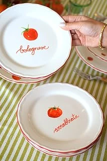Rakle X Bengi Kurtcebe Pomodoro Stoneware 4'Lü Meze Tabağı Seti 21 Cm ürün görseli 1