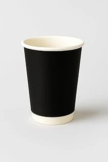 8 Oz Double Wall Si̇yah Görünüm Karton Bardak + Si̇yah Kapakli 25'Li̇ Kariştirici (Tipaç) Hedi̇yeli̇ ürün görseli 1