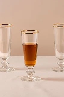 Pure Altın Yaldızlı İthal 4'Lü Kahve Yanı Bardağı Seti 180 Cc ürün görseli 1