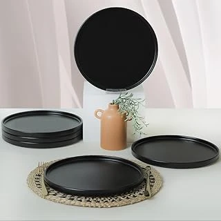 Keramika Mat Siyah Stackable Servis Tabağı 27 Cm 6 Adet 956 ürün görseli 1