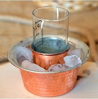 2'Li Bakır Ehlikeyf - El Yapımı 2 Ehli Keyf Rakı Bardaklık Ehl-I Keyif Meşrubat Bardağı ürün görseli 1