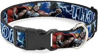 Comics Evcil Hayvan Yaka, Tasması Plastik Toka, Avengers Thor Hammer Aksiyon Poz Galaxy Blues Beyaz, 50 Ila 70 Cm Genişlik ürün görseli 1