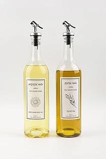 Dibi Çukur Şeffaf Cam Şişe 2'Li 750 Ml Zeytinyağı Sıvıyağ Şişesi Yağdanlık Yağlık ürün görseli 1