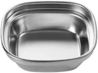 Metal Gümüş Renk Barbekü, Sos Tabağı - Sos, Reçel, Bal, Kaymak Kasesi, Tekli - 8X8X2,5 Cm - 1 Adet ürün görseli 1