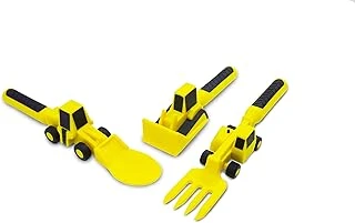 Constructive Eating Çocuk Çatal Takımı 3'Lü Set – Konstrüksiyon Gereçleri, Çocuk Yemek Takımı, Uzun Ömürlü Bulaşık Makinesinde Yıkanabilir, Çocukların Beslenme Alışkanlıklarını ürün görseli 1