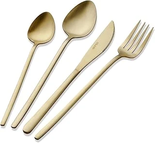 The Mia Giallo Çatal Kaşık Takımı Mat Gold 24 Parça ürün görseli 1