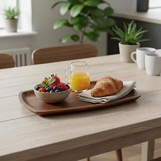 Deconox Akasya Ağacı Kayık Sunum Tepsisi (33X20 Cm) | Ahşap Servis Kahve Tepsisi | Peynir, Şarküteri Dekoratif Banyo/Masaüstü Organizeri ürün görseli 1