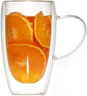 Çift Cidarlı Kahve, Latte, Meşrubat, Su, Cam Kupa, 400 Ml, 1 Adet, 2039 ürün görseli 1
