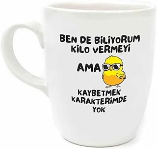 Palto Tasarim Kaybetmek Karakterimde Yok Oval Kupa - Hediye Seramik Kupa ürün görseli 1