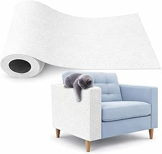 Tırmalama Matı Yapışkanlı - Keçe Tırmalama Pedi 100X30 Cm - Duvar Koltuk Zemin Koruyucu - Tırnak Bakım Ürünü - Kaymaz Dayanıklı Uzun Ömürlü Evcil Hayvan Aksesuarı (Beyaz) ürün görseli 1