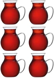 Orret Keyfi Ala 6'Lı Borosilikat Cam Çay Bardağı Seti, 200Ml Termisil Kupa, Şık Dayanıklı, Çay Vakti Için İdeal (6 Adet) ürün görseli 1