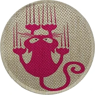 Desenli Çift Taraflı Tırmalama Paspası Yuvarlak Pink 36 * 36 Cm ürün görseli 1