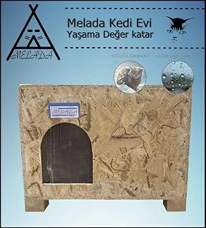 Melada Evi Dış İç Mekan Kullanımı Için Vernikli Osb Ahşap Takoz Ayaklı 60X41X36 Cm, Demonte ürün görseli 1