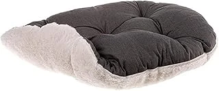 Mini Irk Peluş Yatağı, Gri - Beyaz, Oval, 55 Cm X 36 Cm ürün görseli 1