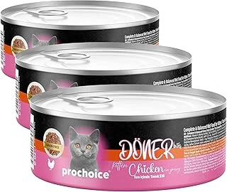 Prochoice Döner Chicken, Sos İçinde Tavuk Etli Tam & Dengeli Yavru 70 Gr X 12 Adet (3 Paketi) ürün görseli 1