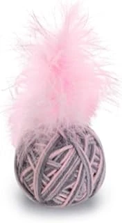 Beeztees Oyuncağı, Top Tüylü, Yün, Pembe Gri, 5Cm ürün görseli 1