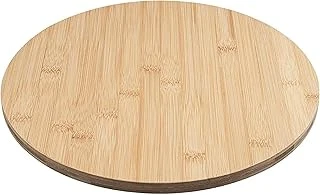 Promosyonca Bambu Dönerli Sunum Tahtası, 360 Derece Dönebilen Yuvarlak Pizza Kahvaltı Sunum Tepsisi (32 Cm) ürün görseli 1
