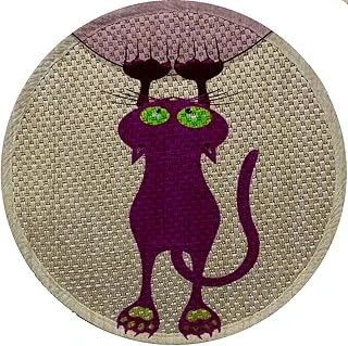Desenli Çift Taraflı Tırmalama Paspası Yuvarlak Purple 36 * 36 Cm ürün görseli 1