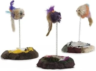 Beeztees Oyuncağı Tüylü Fare, Çeşitli Renklerde, 14,5X14,5X28Cm ürün görseli 1