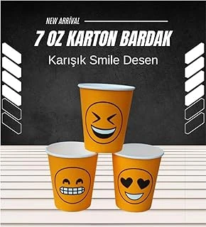 Maycup 7 Oz Karton Bardak 1000 Adet Karışık Desen ürün görseli 1
