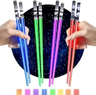 Valkyrie 8 Parça Led Işıklı Chopstik Işık Kılıcı Yemek Çubukları Wars Tema Çöpstik ürün görseli 1