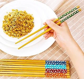 Pratik 2'Li Desenli Yıkanabilir Kore Çin Bambu Chopsticks Yemek Çubuğu |Desenli Bambu Chopstick ürün görseli 1