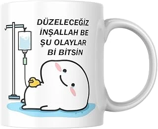 Düzeleceğiz İnşallah Kupa Bardak Komik Yazılı Hediyelik Kahve Çay Kupası ürün görseli 1