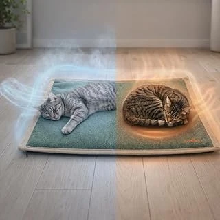 Gobypet Thermo Mat Yatağı Serinletici Minder Minderi 60X40 Cm, 2 Termo Jel Dahil, 4 Mevsim Serinletici Isıtıcı Kaymaz Uyku Pedi Pet Yatağı ürün görseli 1