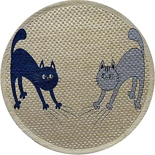 Desenli Çift Taraflı Tırmalama Paspası Yuvarlak Blue-Gray 36 * 36 Cm ürün görseli 1