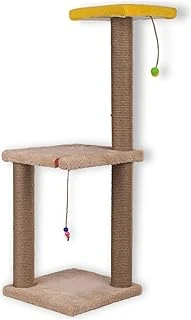 Pugalo 82 Cm Iki Katlı Tırmalama Tahtası Catnipli Tırmalama Tahtası (Krem) ürün görseli 1