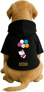 Baskılı İçi Polarlı Kıyafeti & Elbisesi - Siyah Renk Kapüşonlu Hoodie B58E6, L ürün görseli 1