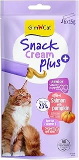Gimcat Snack Cream Senior Salmon & Pumpkin Ödülü 6X15Gr ürün görseli 1