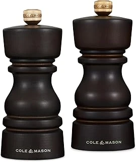 Cole & Mason H233017 Londra Çikolata Ahşap Tuz Karabiber Değirmeni Seti, 130 Mm, Hassas + Karbon/Seramik Mekanizmaları, Ayarlanabilir Öğütmeli Tuz Karabiber Değirmenleri, Kayın Ağacı, Hediye ürün görseli 1