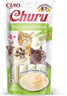 Inaba Churu Lick-Able Puree The Cats Tavuk Tarak Paketi 4 X 14G Tüpler ürün görseli 1
