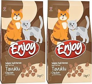 Enjoy Kuru Maması, Tavuklu, Yetişkin, Keten Ile 3 & 6 Katkısı, 1 Kg (2 Paketi) ürün görseli 1
