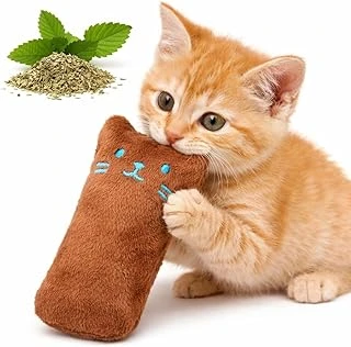 Sogud Catnip Oyuncağı Kahverengi – Sesli Peluş Oyuncak, Isırınca Ses Çıkaran Plush Cat Toy, Yumuşak Dayanıklı Mini Boy Oyuncağı, Kediler Için Eğlenceli Oyuncak ürün görseli 1
