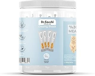 Dr.Sacchi Creamy Snack Sterilised Salmon Sıvı Ödülü 14Gr - 30'Lu Kavanoz ürün görseli 1