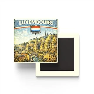 Lüksemburg Lüksemburg Şehri Temalı Buzdolap Magneti – 9X9 Cm ürün görseli 1