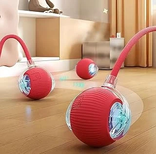 Busstier Akıllı Oyuncağı, Otomatik Yuvarlanan İnteraktif Top, Hareketli Kuyruk, Usb Şarjlı, Led Işıklı, 3 Oyun Modu, Evcil Hayvanlar İçin Eğlenceli Oyuncak ürün görseli 1
