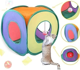 Kare Model Oyun Tüneli Içerisinde Toplu Gökkuşağı Renkli 40Cm X 40Cm ürün görseli 1